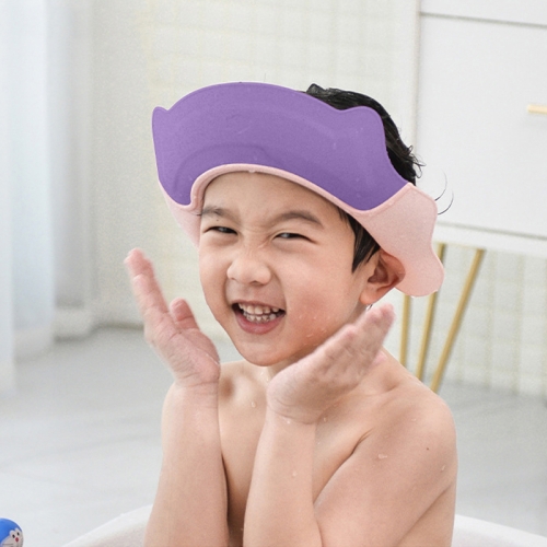 3PCS Champú Orejeras Silicona Lavado infantil Gorro de baño Gorro de lavado  infantil (Púrpura)