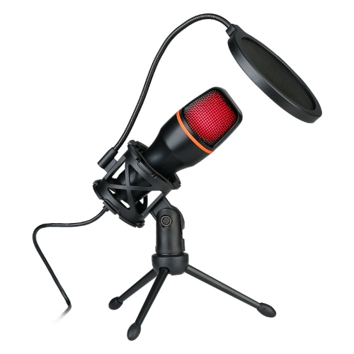 

ME4 RGB Light Recording Live Noise Reduction Microphone, Style: Tripod+Blowout Net USB Interface (RGB Light)