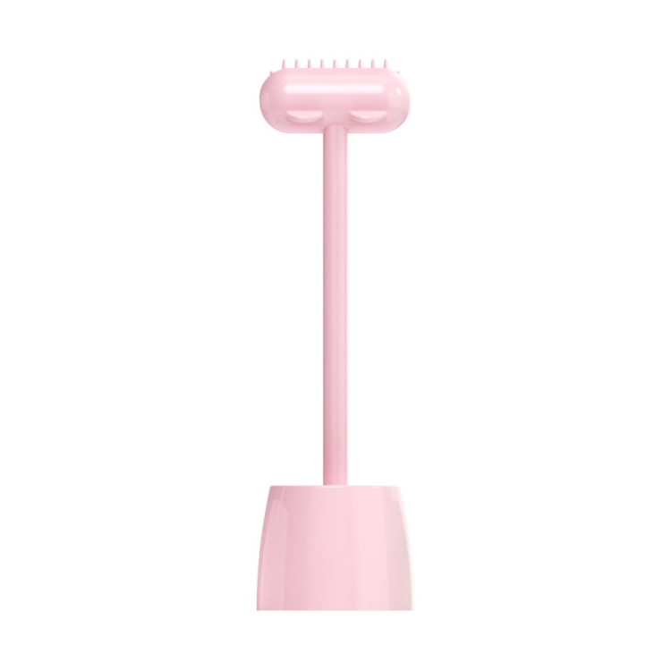 

Pet Cat and Dog Supplies Long Handle Comb With Base(Pink)