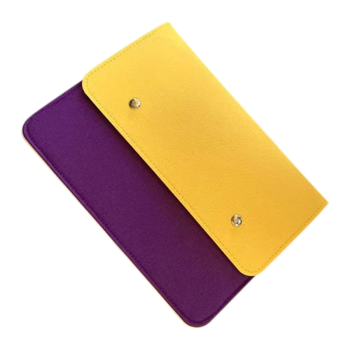 

Macaron File Bag Stitching Color Large Capacity Bill File Bag, Specification: A5(Purple Yellow)