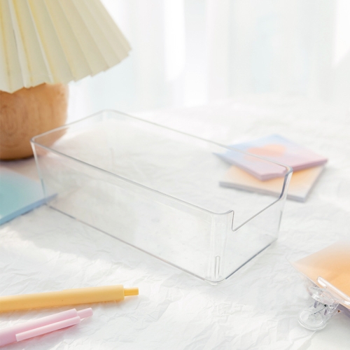 

Desktop Waterproof Sticky Note Transparent Storage Box, Style: Long