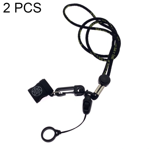 

2 PCS 0391 E-Cigarette Double-ended Silicone Case Neck Rope For Relx 4/5, Color: Black