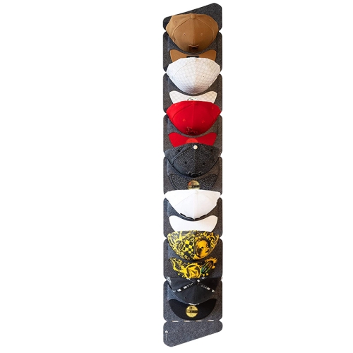 

2 PCS Felt Baseball Cap Display Stand Non-woven Hanging Storage Bag,Style: 7 Grids Single Row 3mm