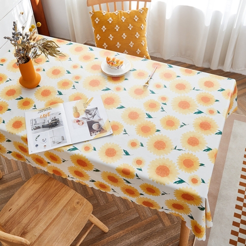 

Rural Farm PVC Paper Waterproof Oil Wash Desktop Table Cloth, Size: 140x220cm(Sunflower)