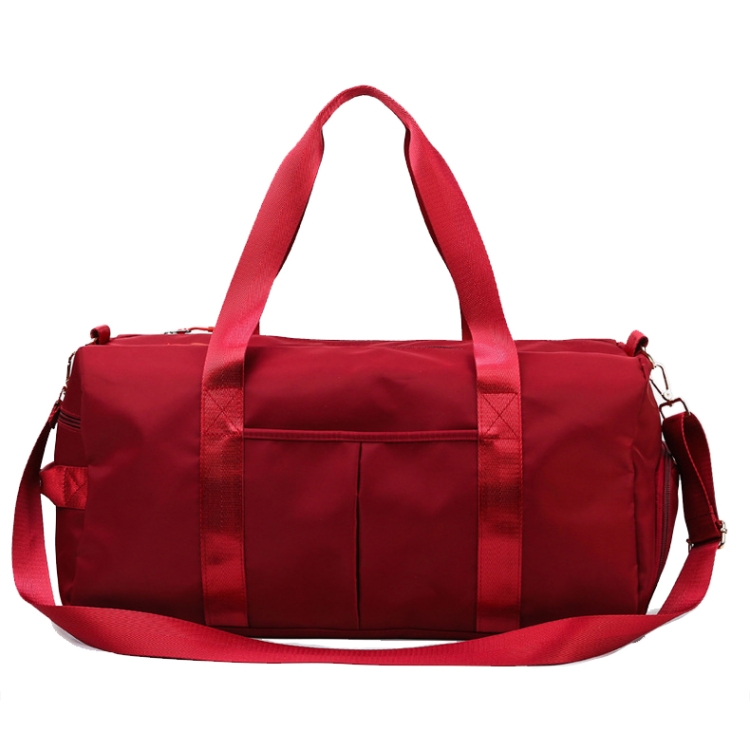 

20200 Large Capacity Waterproof Sports Fitness Messenger Bag, Size: L (Wine Red)
