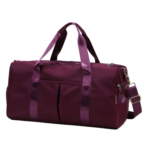 

20200 Large Capacity Waterproof Sports Fitness Messenger Bag, Size: L (Dark Purple)