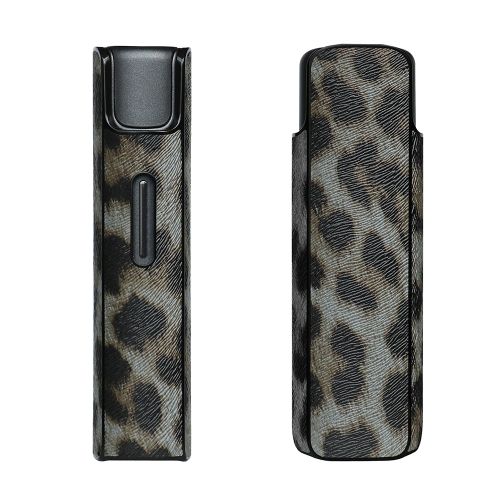 

Leopard Print Frosted Leather Electronic Cigarette Case For Lil SODLID2.0(Grey)