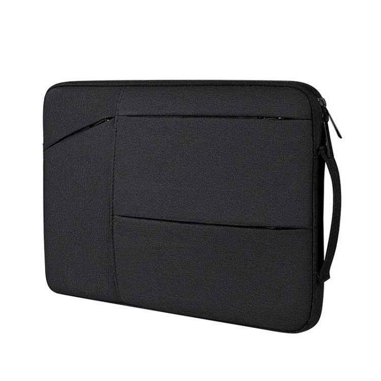 

ST02 Large-capacity Waterproof Shock-absorbing Laptop Handbag, Size: 14.1-15.4 inches(Mysterious Black)