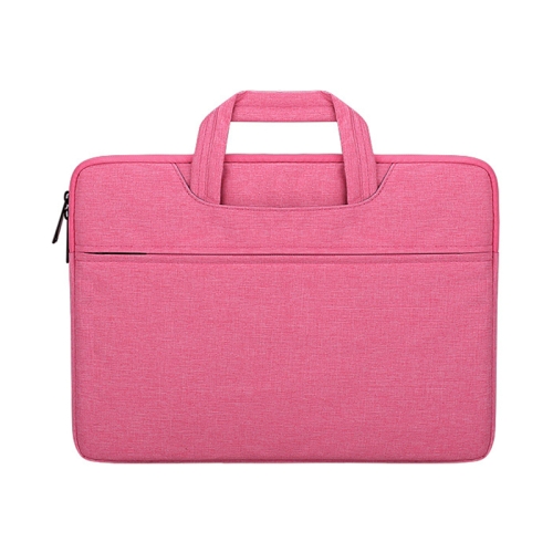 

ST01 Large-Capacity Waterproof Shock-Absorbing Laptop Handbag, Size: 13.3 inches(Rose Pink)