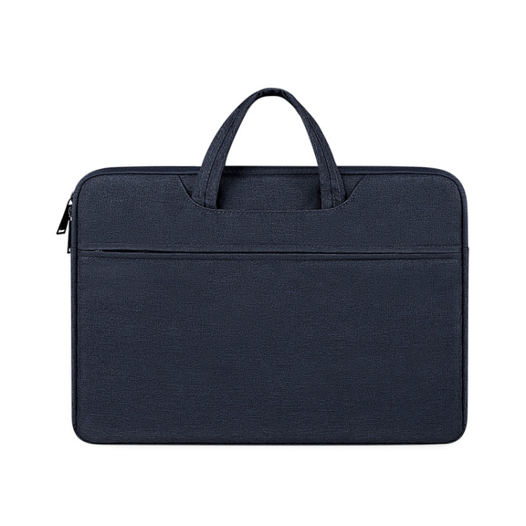 

ST01 Large-Capacity Waterproof Shock-Absorbing Laptop Handbag, Size: 15.6 inches(Navy Blue)
