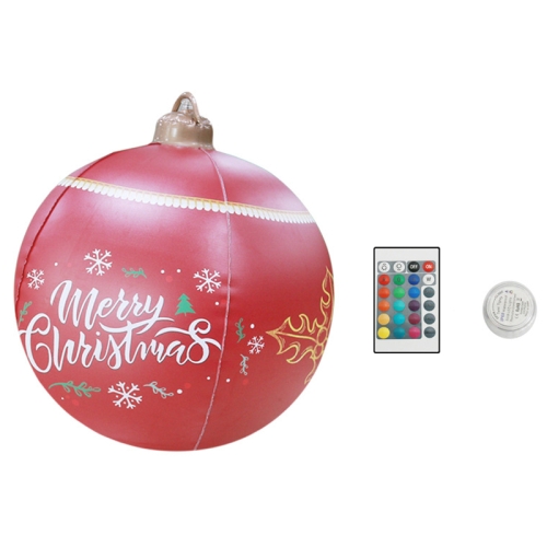 

MT709 Inflatable Christmas Ball Yard LED Remote Control Glowing Ball Christmas Ornament, Style:, Color: Ordinary Type (Red)