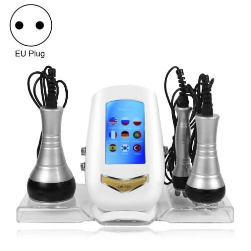 

3-in-1 40K Ultrasonic Fat Blasting Device Radio Frequency Beauty Device Plastic Handle(EU Plug)