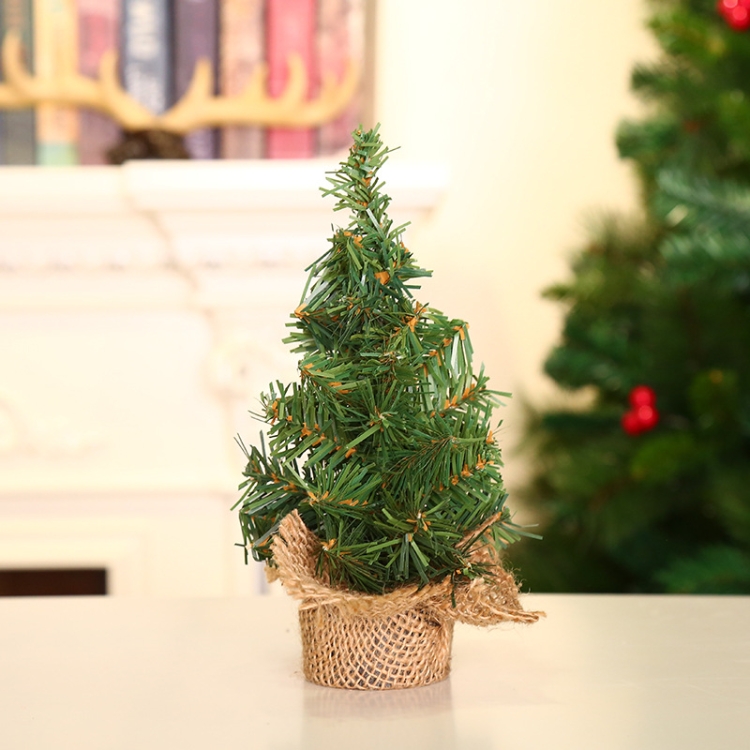 

3 PCS Hemp Bottom Mini Christmas Tree Shopping Mall Window Desktop Decoration, Size: A-S11 20cm