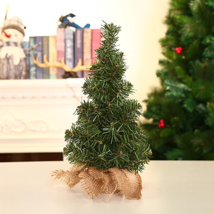 

3 PCS Hemp Bottom Mini Christmas Tree Shopping Mall Window Desktop Decoration, Size: A-S10 30cm
