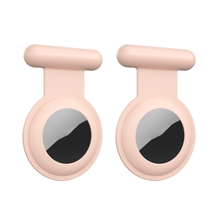 

2PCS Tracking Anti-Lost Locator Pin Silicone Cover For Apple Airtag(Pink)