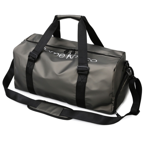 

B-316 Large Capacity Glossy Waterproof Fitness Bag Luggage Bag(Grey)