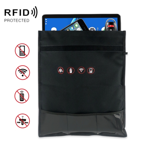 

Car Key Signal Shielding Bag Tablet Mobile Phone Privacy Protective Cover Large(Black)
