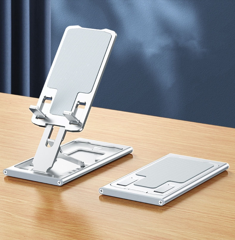 

028 Portable Foldable Aluminum Alloy Phone Live Holder(Silver)