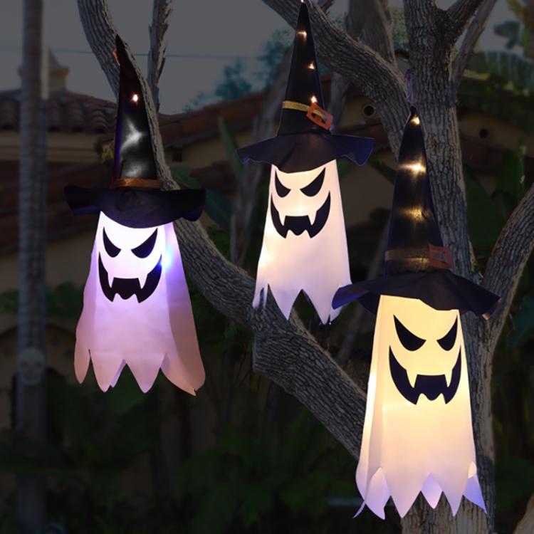 

Halloween LED Hanging Lights Ghost Festival Decorative Lights, Style: Wizard Hat (Warm White)