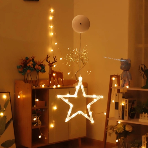 

Christmas Decoration LED Sucker Festive Atmosphere Hanging Light(Stars)