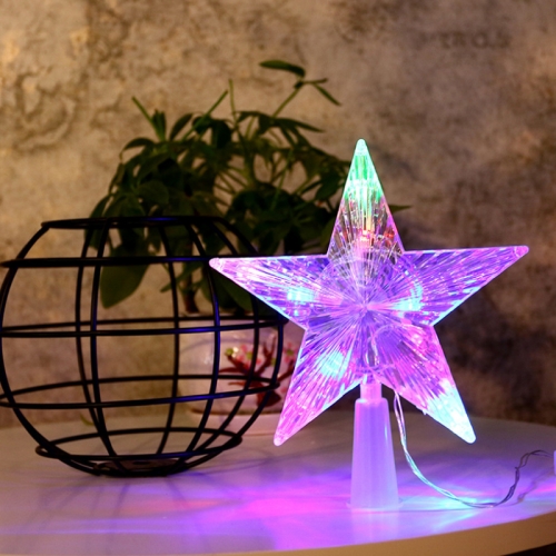 

Christmas Tree Top Light LED Glowing Star Lights, Size: Small Battery Model(Colorful)