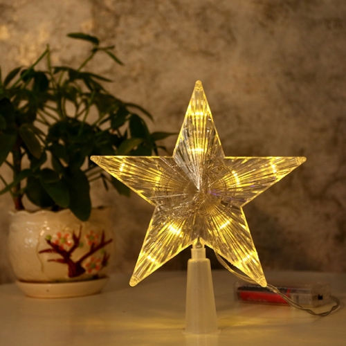 

Christmas Tree Top Light LED Glowing Star Lights, Size: Large Battery Model(Warm White)