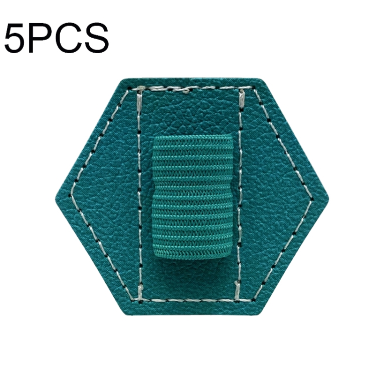 

5 PCS Capacitive Pen Bag Self Adhesive Pen Holder PU Pen Clip,Style: Hexagonal Blue