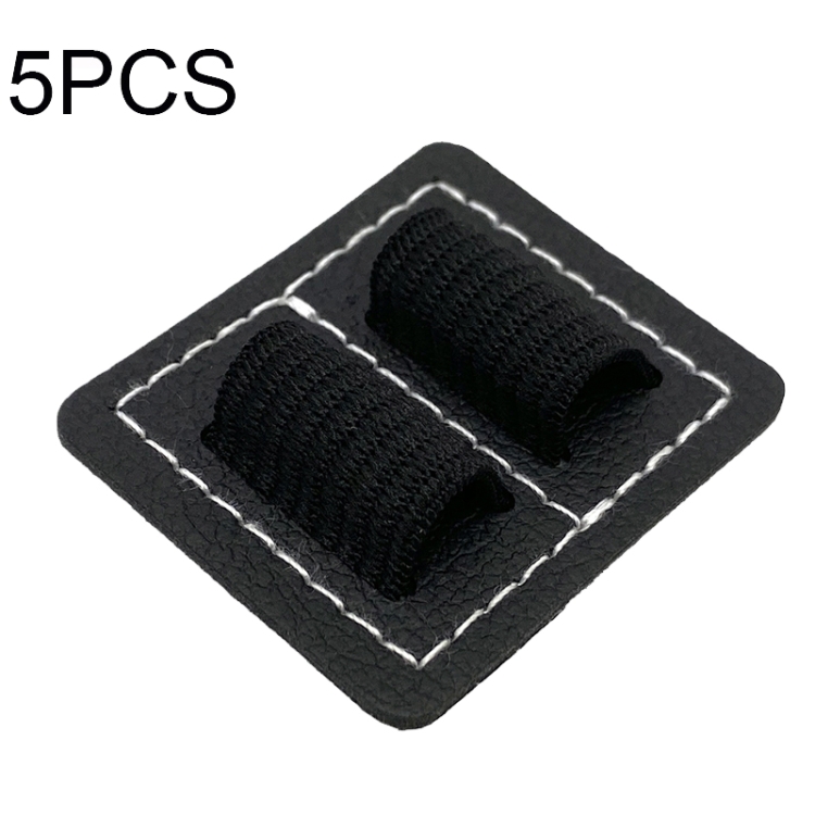 

5 PCS Capacitive Pen Bag Self Adhesive Pen Holder PU Pen Clip,Style: Rectangular Double Black