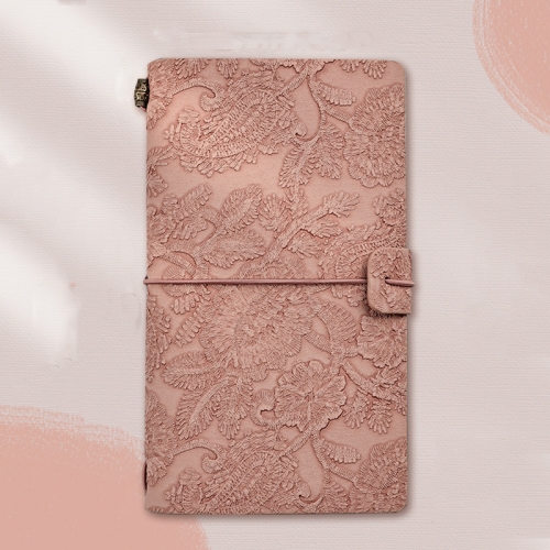 

A6 Retro Lace Carved Girls Hand Ledger Diary With 3 Separate Inner Pages(Pink)