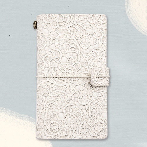 

A6 Retro Lace Carved Girls Hand Ledger Diary With 3 Separate Inner Pages(Beige)