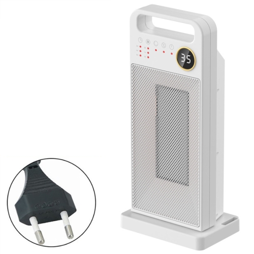 

LCD Digital Display Rotary Remote Control Heater PTC Ceramic Heating Heater, Spec: EU Plug (White)