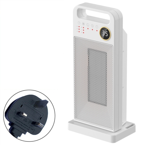 

LCD Digital Display Rotary Remote Control Heater PTC Ceramic Heating Heater, Spec: UK Plug (White)