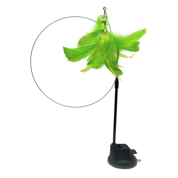 

Epoxy Sucker Long Rod Funny Cat Stick Cat Toy, Color: Yellow Green Feathers