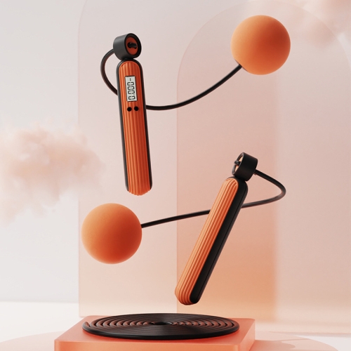 

Fitness Sport Intelligent Electronic Counting Skipping Rope, Style: Big Ball Dual Use (Orange)