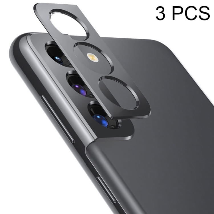 

3 PCS Phone Camera Aluminum Alloy Film Rear Camera Protective Film For Samsung Galaxy S21 (Black)