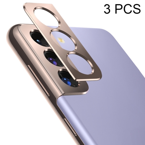 

3 PCS Phone Camera Aluminum Alloy Film Rear Camera Protective Film For Samsung Galaxy S21 (Gold)
