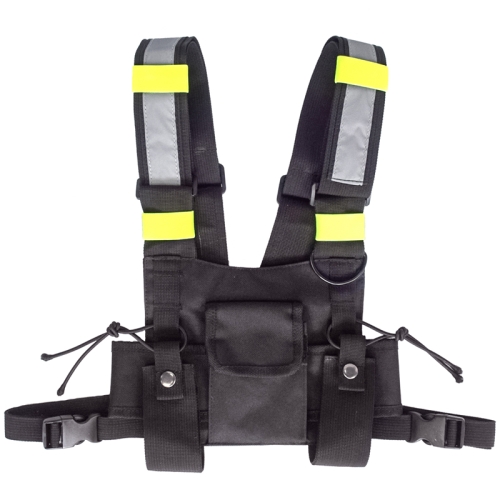 

MTP-340 Adjustable Walkie-talkie Call Machine Vest, Size: One Size(Small With Reflective Strips)