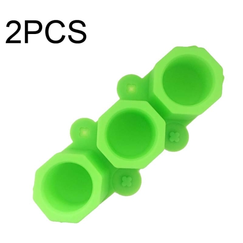 

2 PCS 3 Grid Silicone Diamond Ice Tray Succulent Flower Pot Mold DIY Plaster Mold(Green)