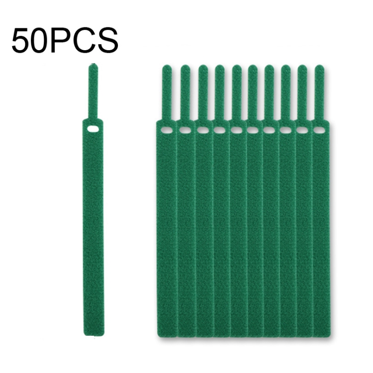 

50 PCS Needle Shape Self-adhesive Data Cable Organizer Colorful Bundles 15 x 200mm(Green)