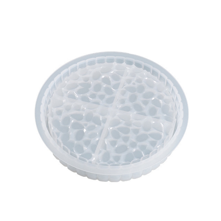 

2 PCS DIY Round and Square Diamond Pattern Storage Tray Silicone Mold, Specification: Round