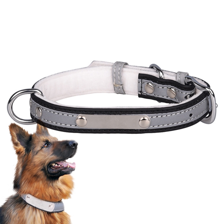 

CL181K Pet Soft Reflecting Collar, Size: XS(Velvet Bottom Black)