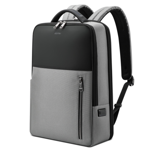 

Bopai 61-68118 Multifunctional Wear-resistant Anti-theft Laptop Backpack with USB Charging Hole(Silver Gray)