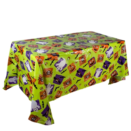 

3PCS Christmas Halloween Party Event Decoration Tablecloth(Green Pumpkin)