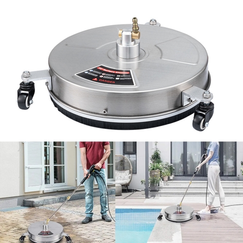 

Round Floor Scrubber High Pressure Cleaner, Size: 15 inch Stainless Steel+2 Shots