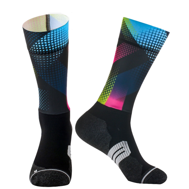 

Road Bike Socks Non-Slip Outdoor Riding Socks Elastic Compression Socks, Size: 38-44(Fantasy Space)