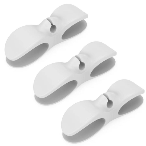 

3 PCS Plug Retainer Wire Organizer Storage Hook(White)