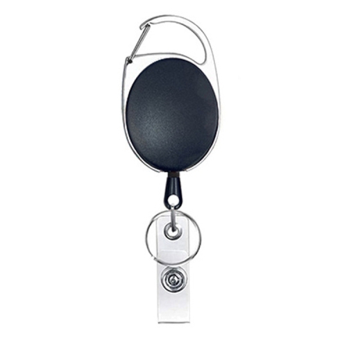 68cm Retractable Pull Badge Reel Zinc Alloy ID Lanyard Name Tag Card Badge Holder(Black) zinc alloy handle american style black drawer cabinet door handle ivory white green red ancient gold silver modern simple