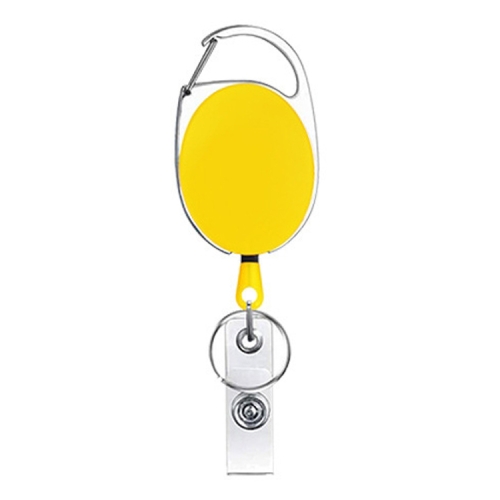 68cm Retractable Pull Badge Reel Zinc Alloy ID Lanyard Name Tag Card Badge Holder(Yellow), 6922683498170  - buy with discount