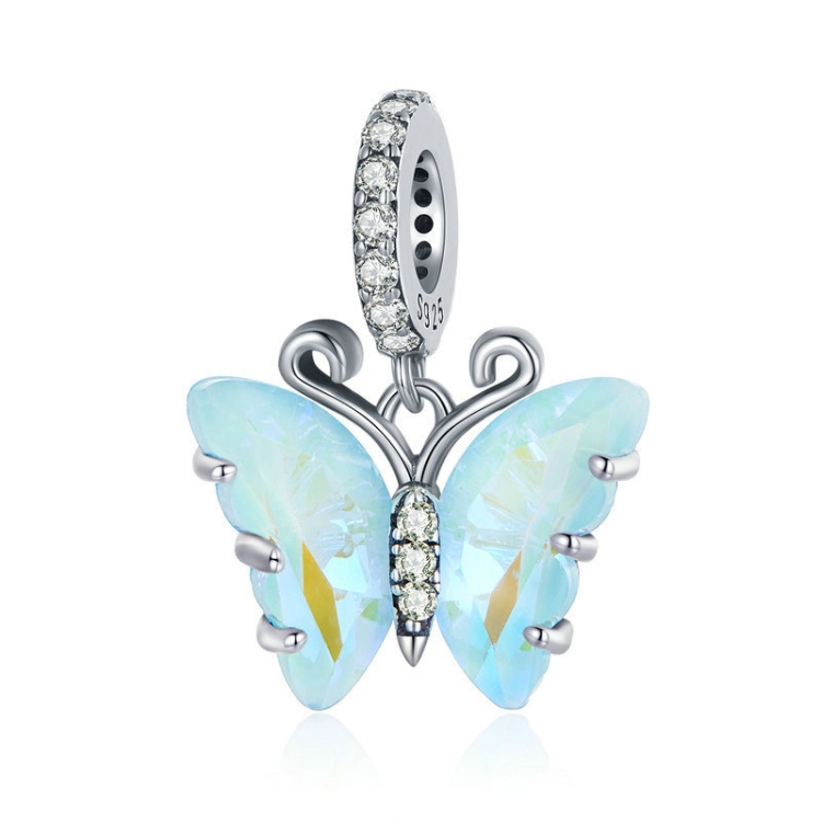 

S925 Silver Butterfly Insect Pendant Drop Oil DIY Bracelet Pearl Accessories, Style: SCC2305