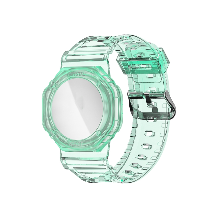 

TPU Glacier Strap Child Adult GPS Finder Wristband for AirTag Tracker, Color: Transparen Green